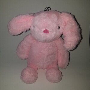 Petlou Pink Bunny Rabbit Plush Pet Dog Toy Squeaker Crinkle Ears 11" Stuffed